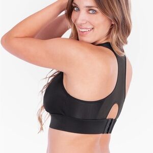 Belly Bandit Active Support Women's Black Nursing Sports Bra Size M